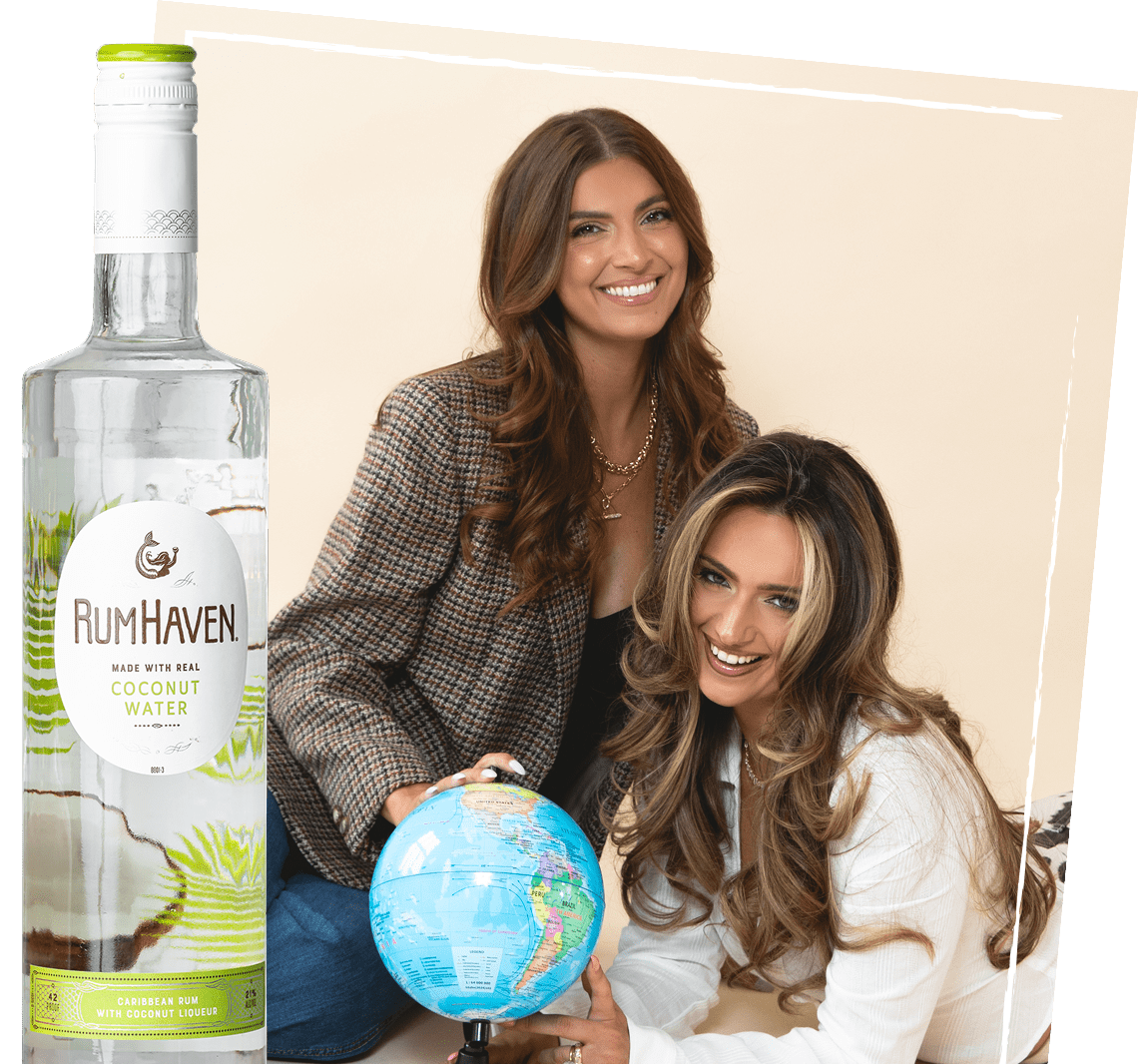 Chicks in the Office Photo with RumHaven Bottle
