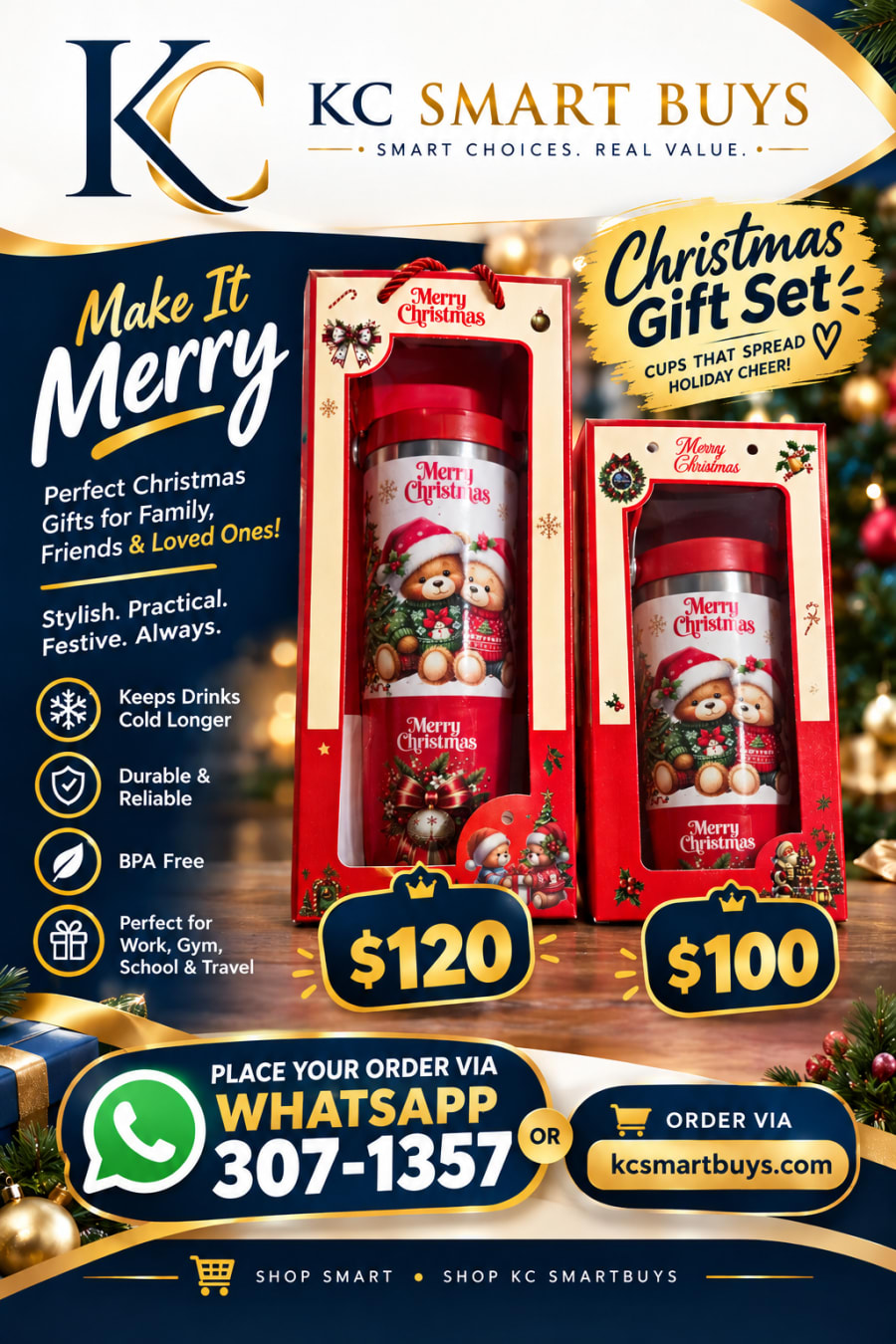 Christmas Themed Tumbler (Large) - photo 1
