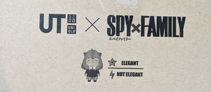 ユニクロのオンラインストアで注文したらSPY×FAMILYのダンボールで届いた。かわいいね