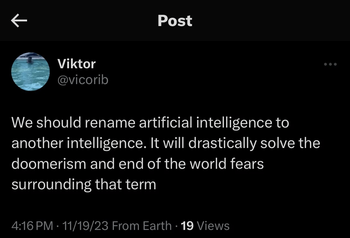 screenshot of my tweet