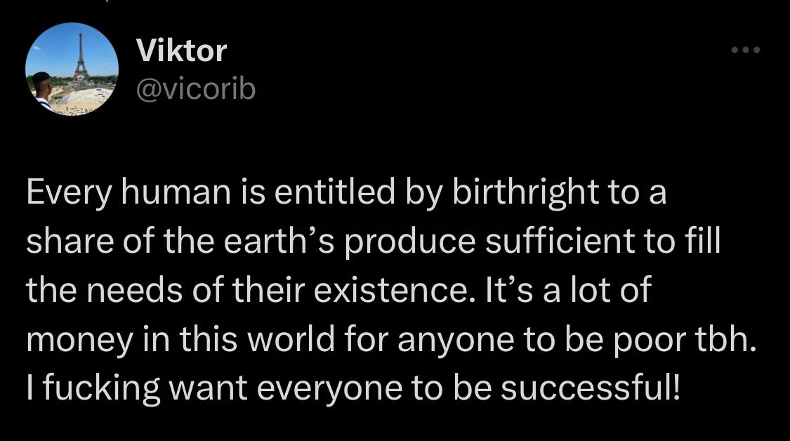 A screenshot of my tweet