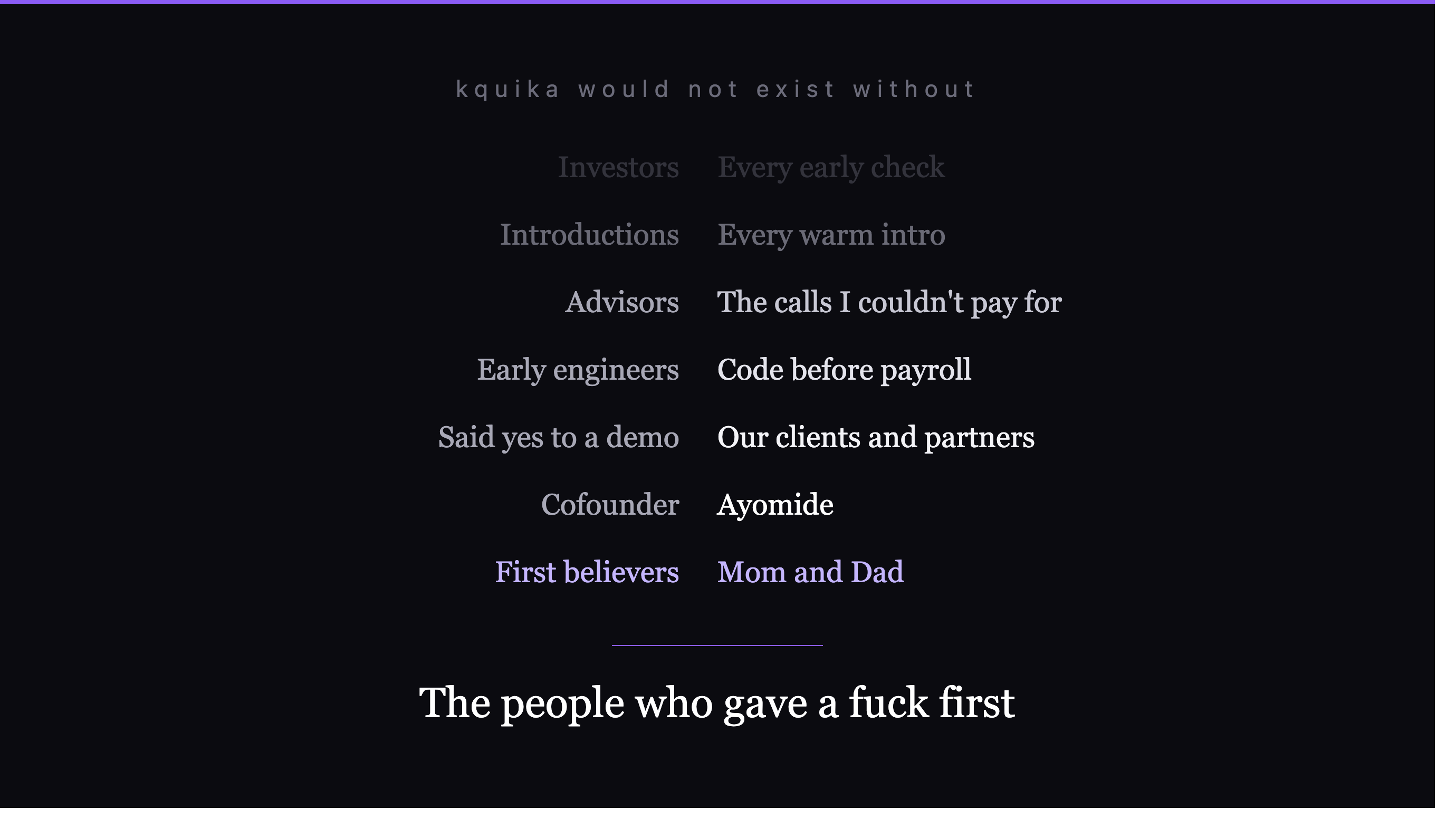 The People Who Gave a Fuck First