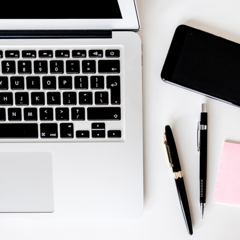 Image of a laptop on a desk.