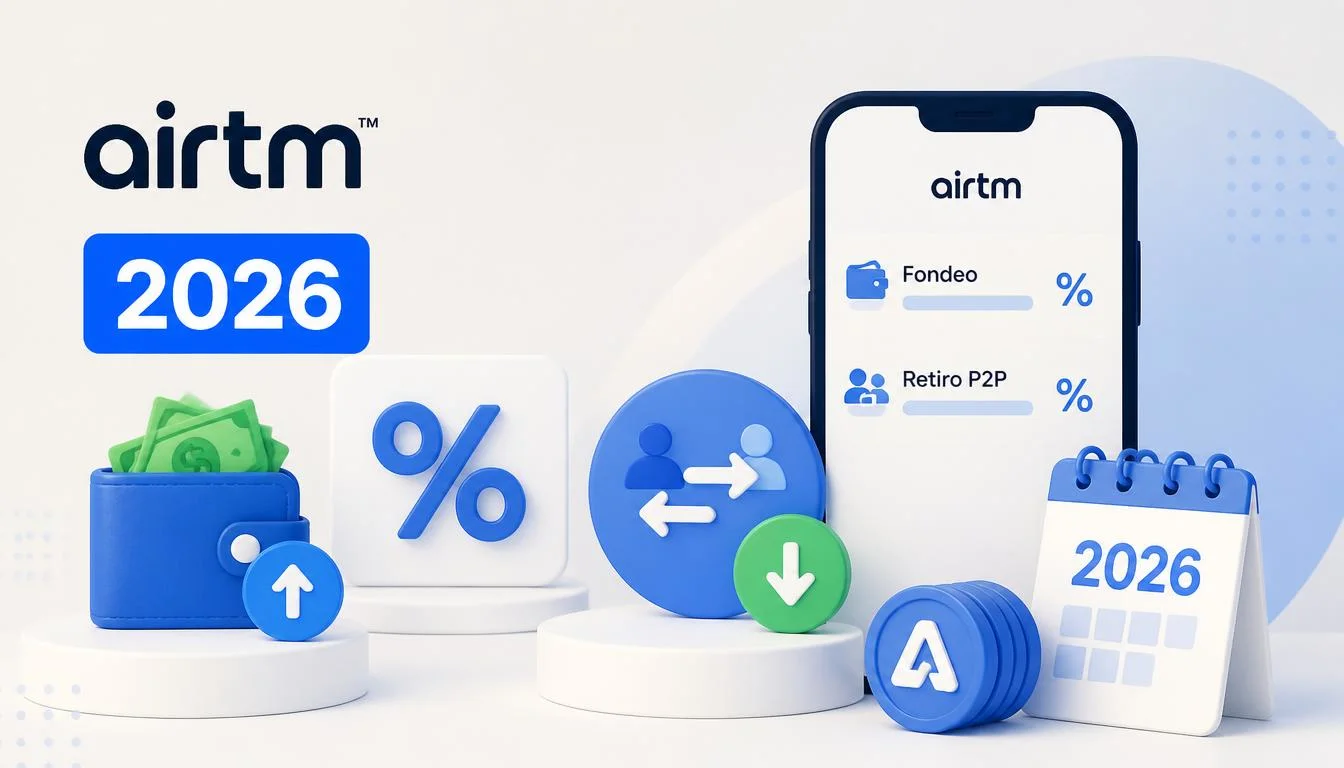 Comisiones de Airtm en 2026: Tarifas por Fondeo, Retiro P2P y Tabla Comparativa