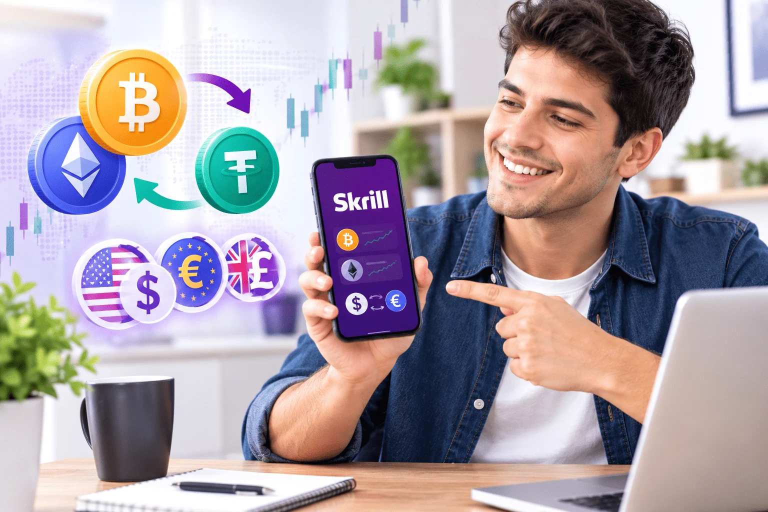 Skrill Crypto 2026: Cómo Comprar Bitcoin, Criptomonedas y Cambiar Divisas al Instante en Perú