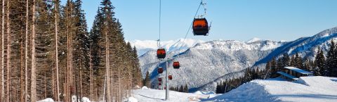 French Alps skiing
