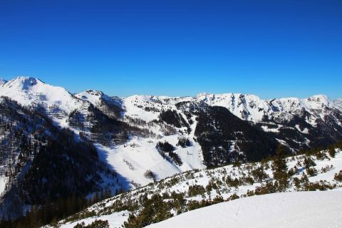 Zaunchensee ski resort winter time landscape view