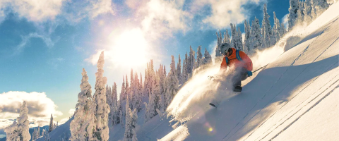 Fresh January snow on quiet ski slopes
