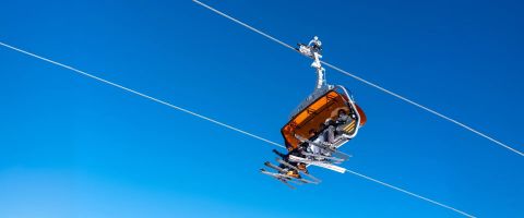All-inclusive ski resort with hotel and snowy slopes