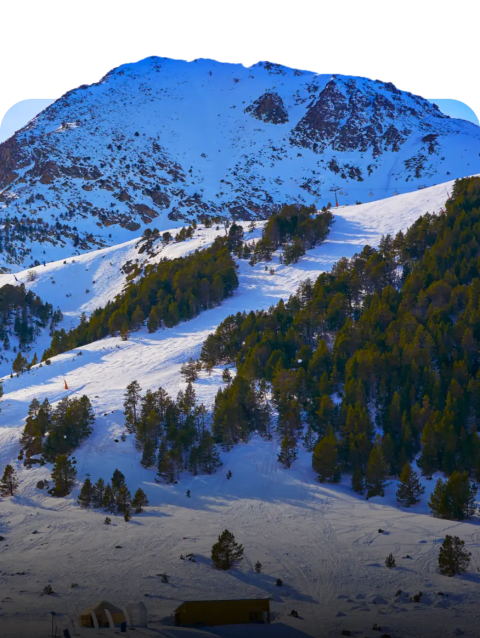Andorra picturesque snow covered mountains