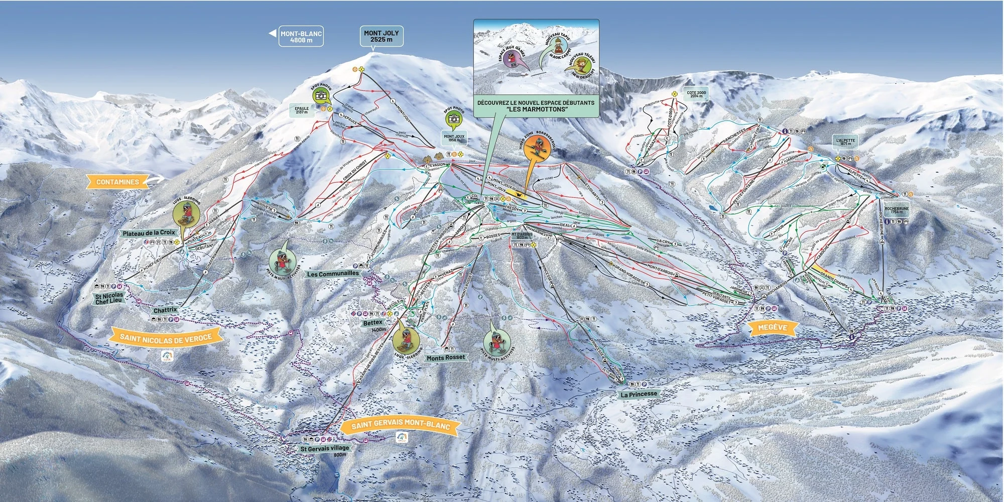 Megève piste map
