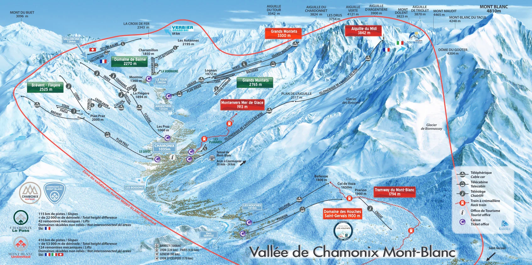 Chamonix piste map Chamonix piste map