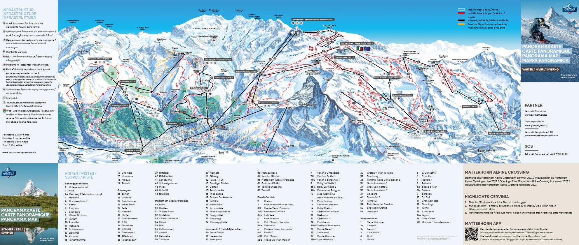 Matterhorn Ski Paradise piste map