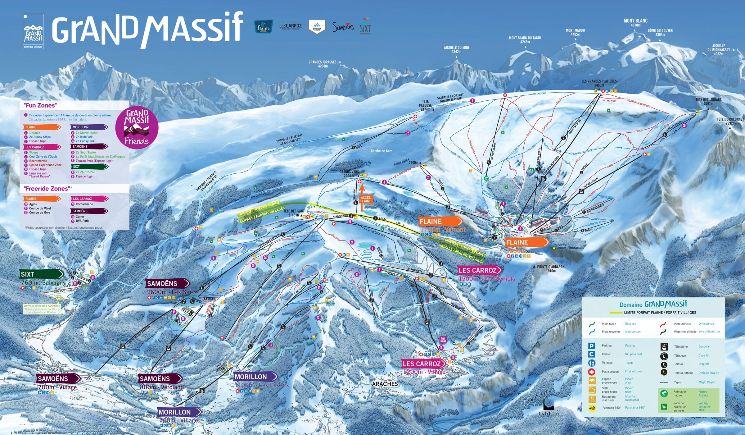 Samoëns ski resort piste map