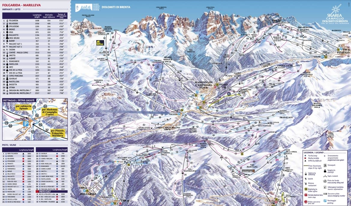 Madonna di Campiglio piste map