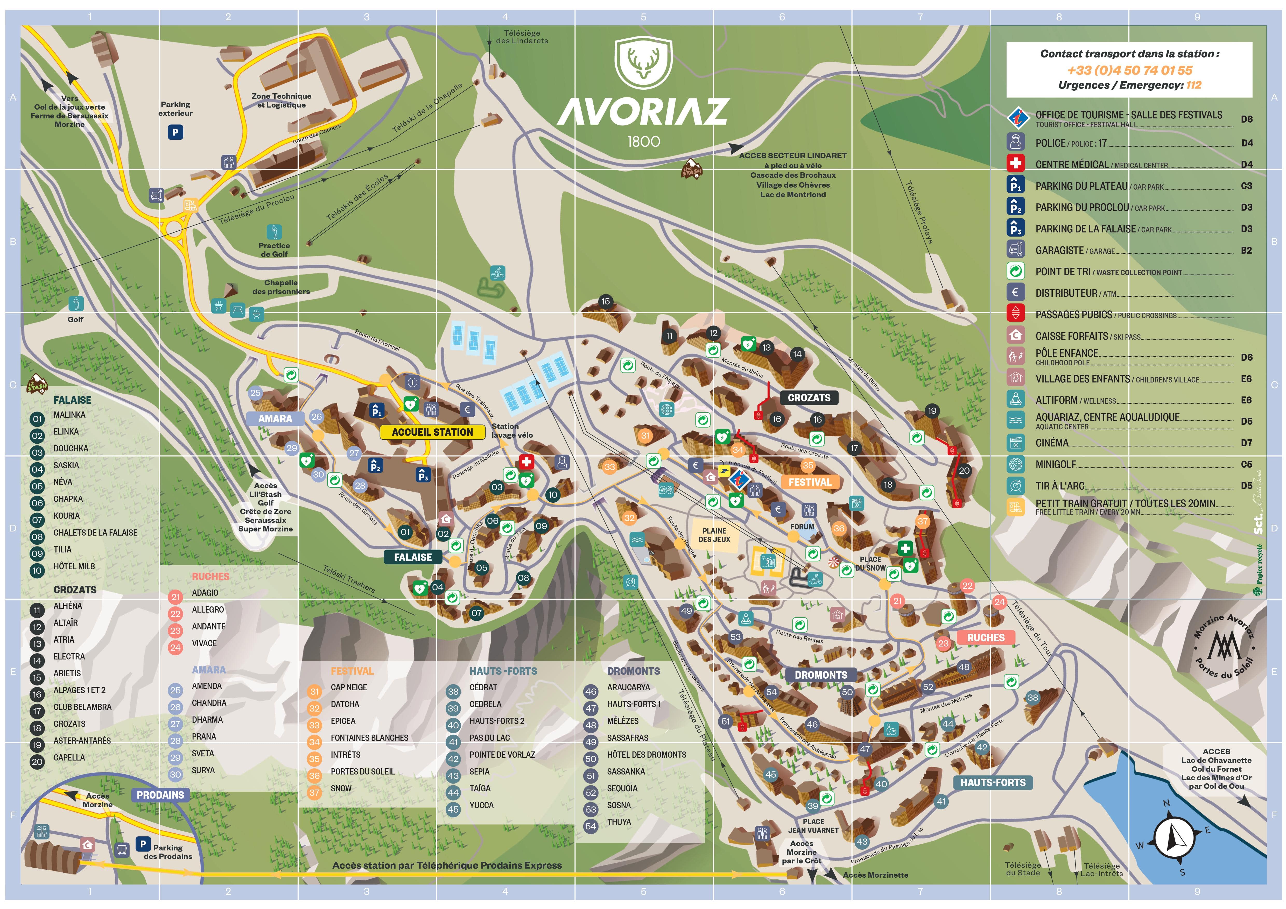 Avoriaz map Avoriaz map