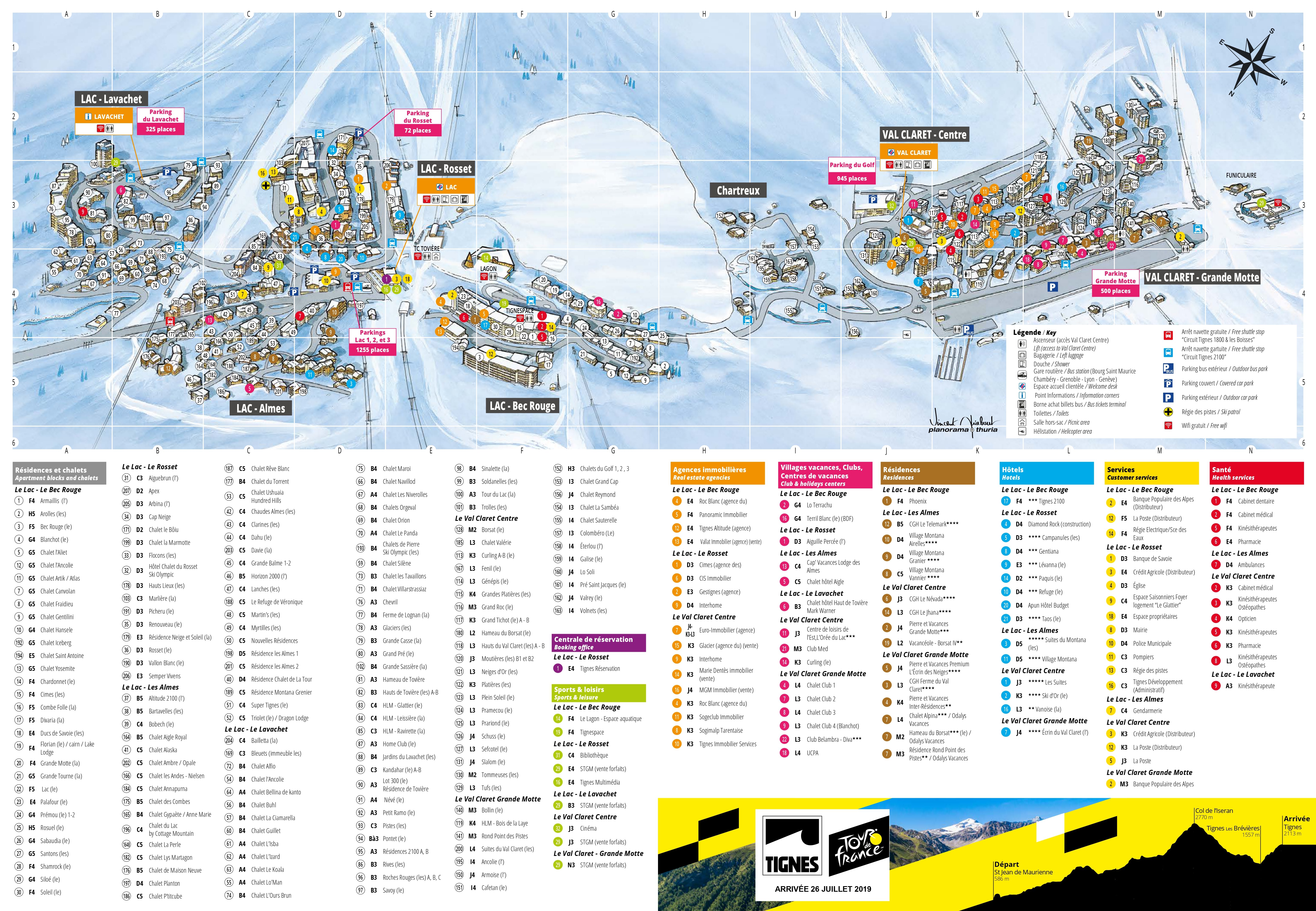 Tignes map