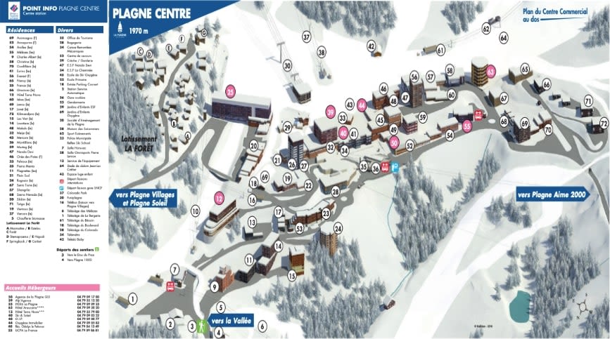 La Plagne map