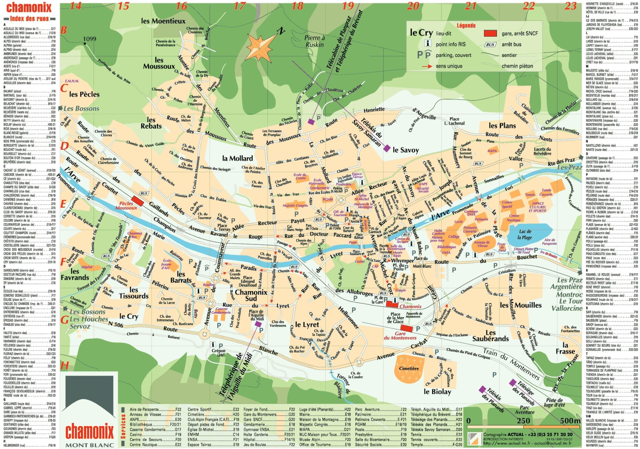 Chamonix map Chamonix map