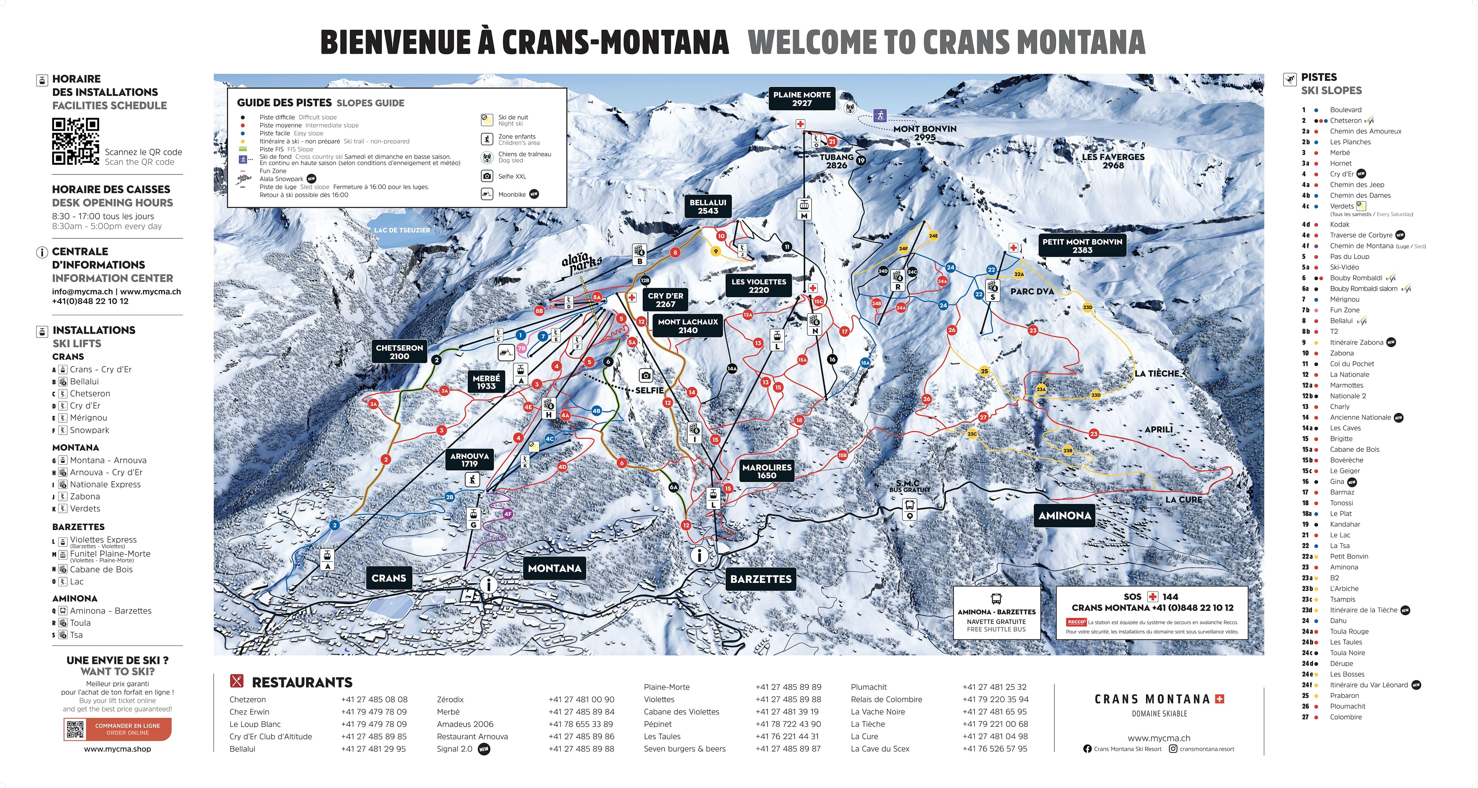 Crans-Montana piste map