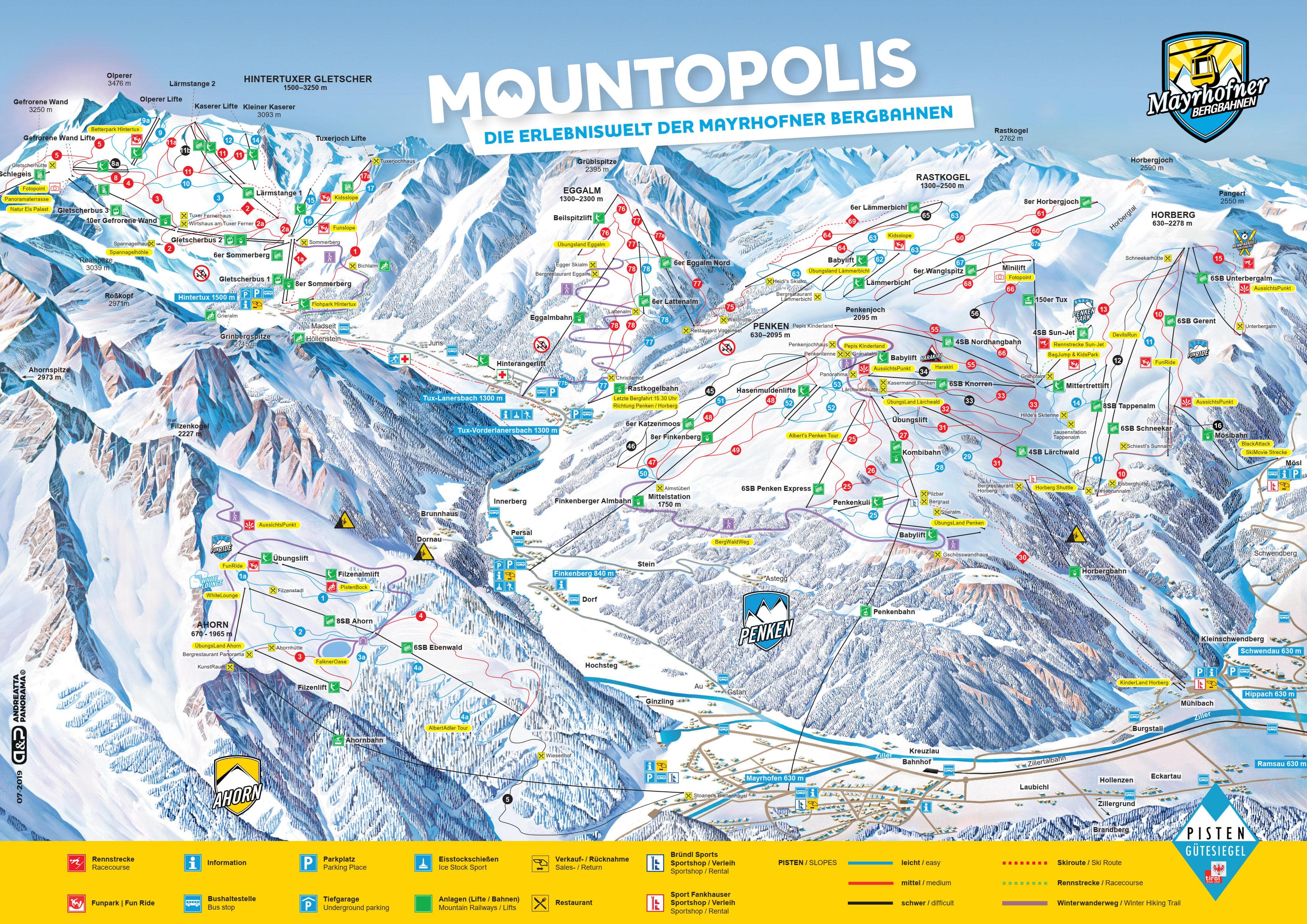 Tux piste map