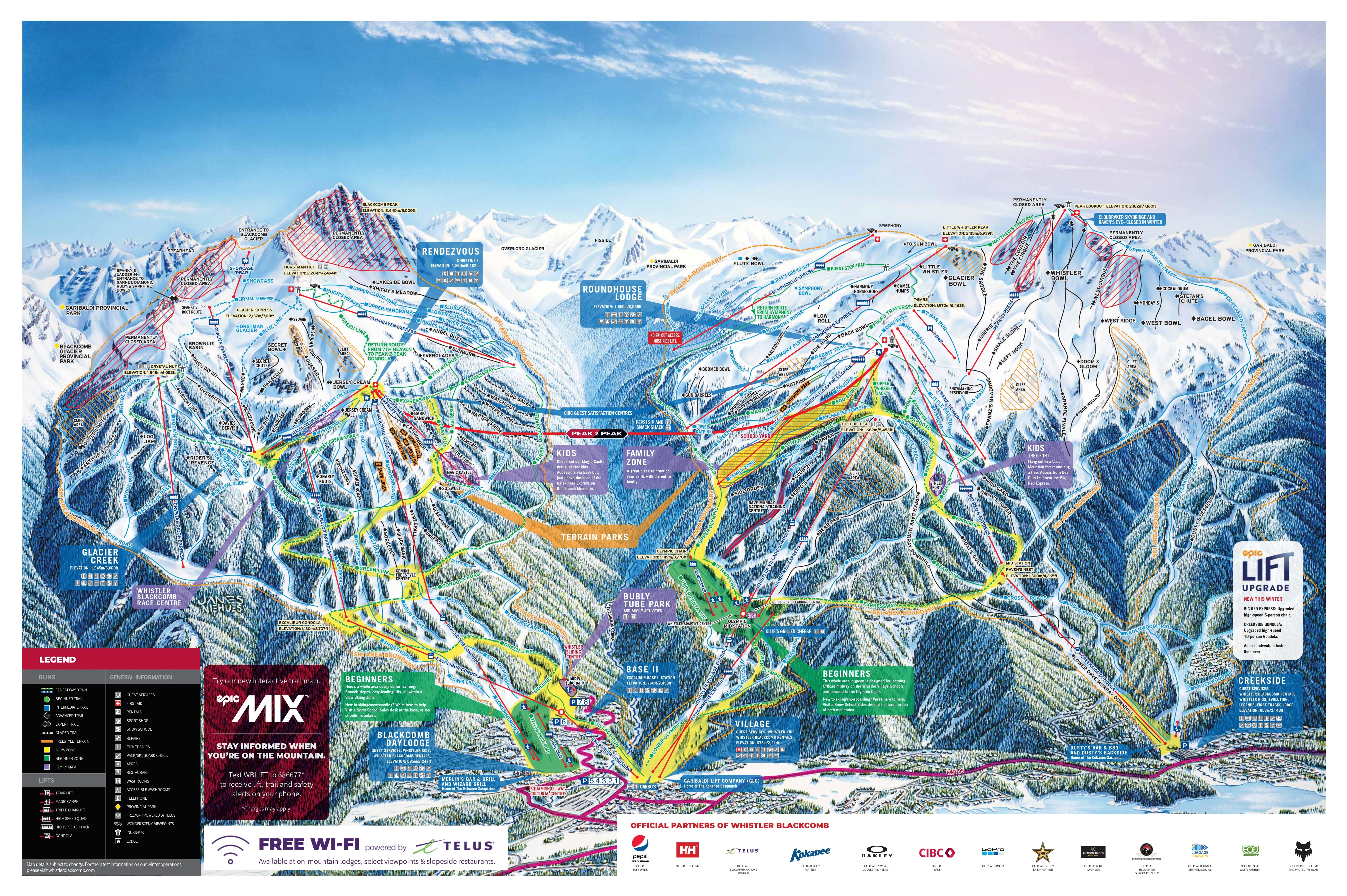 Whistler Blackcomb piste map