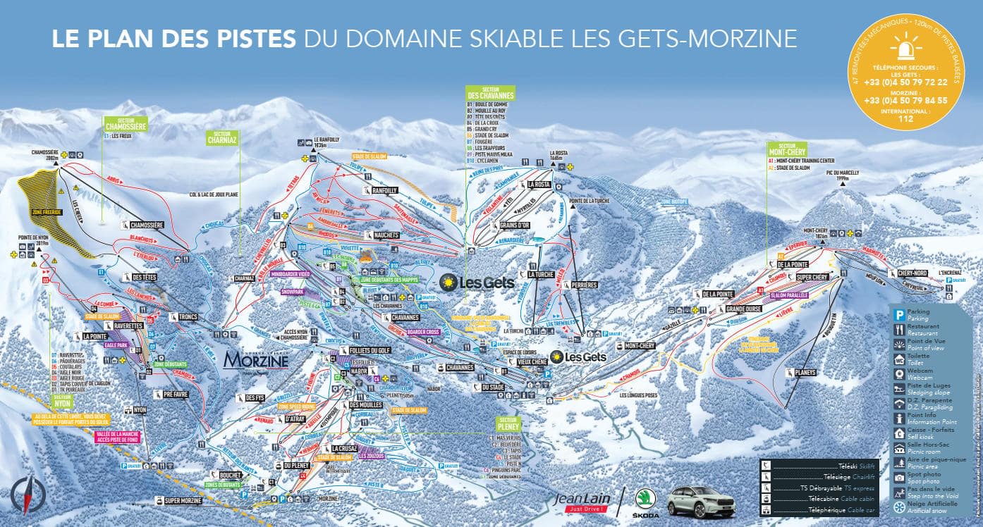 Les Gets piste map Les Gets piste map