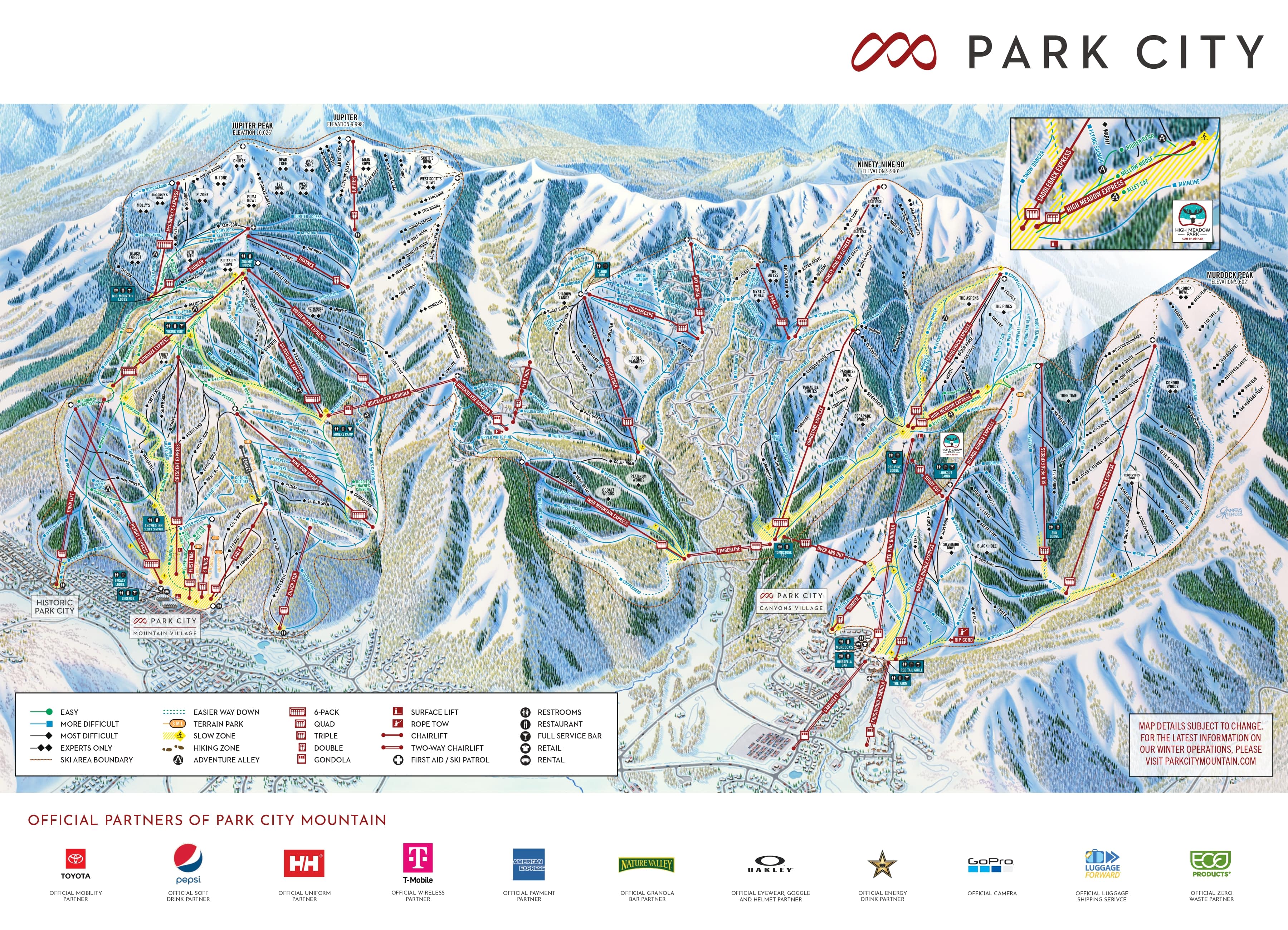 Park City piste map Park City piste map