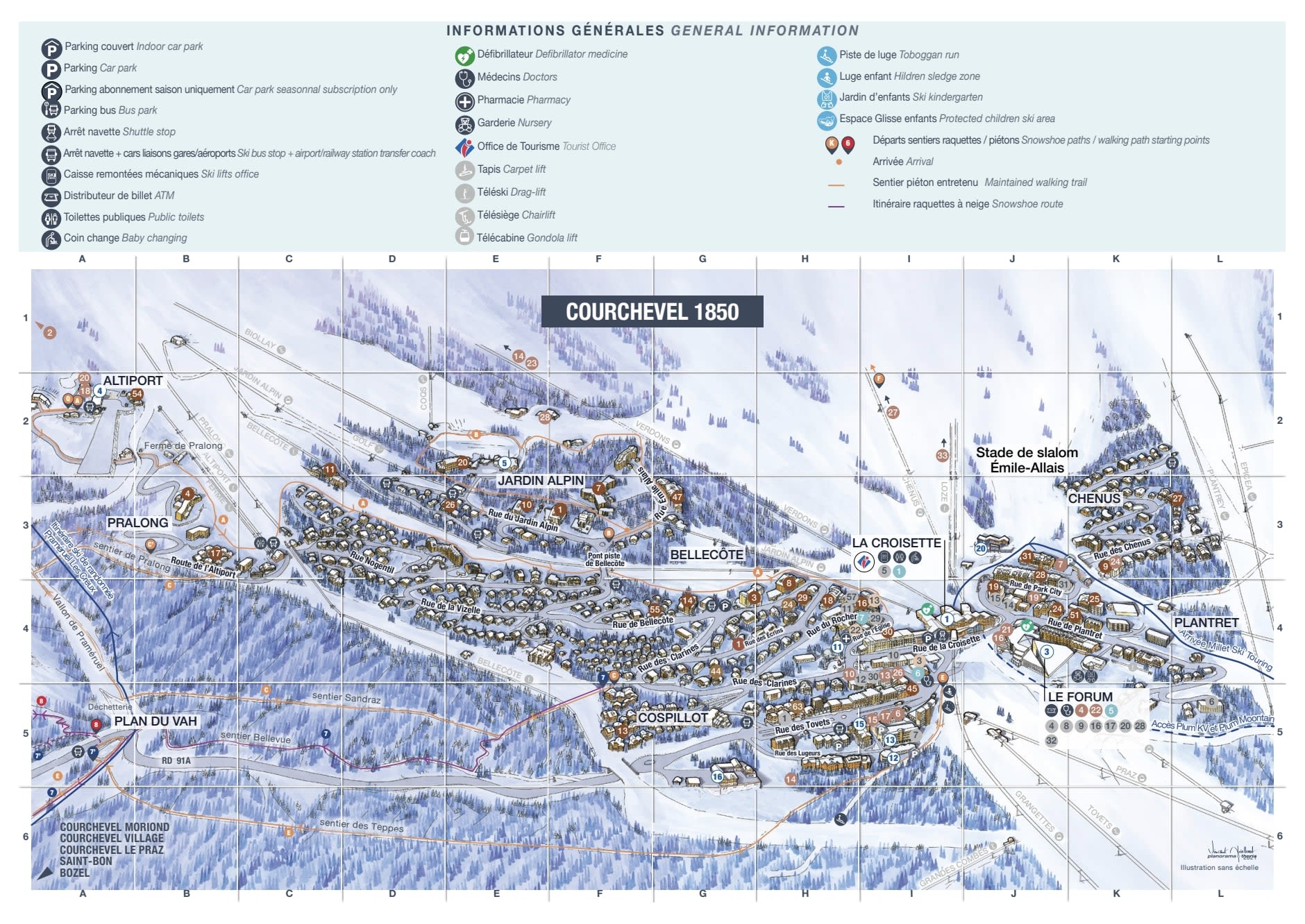Courchevel map