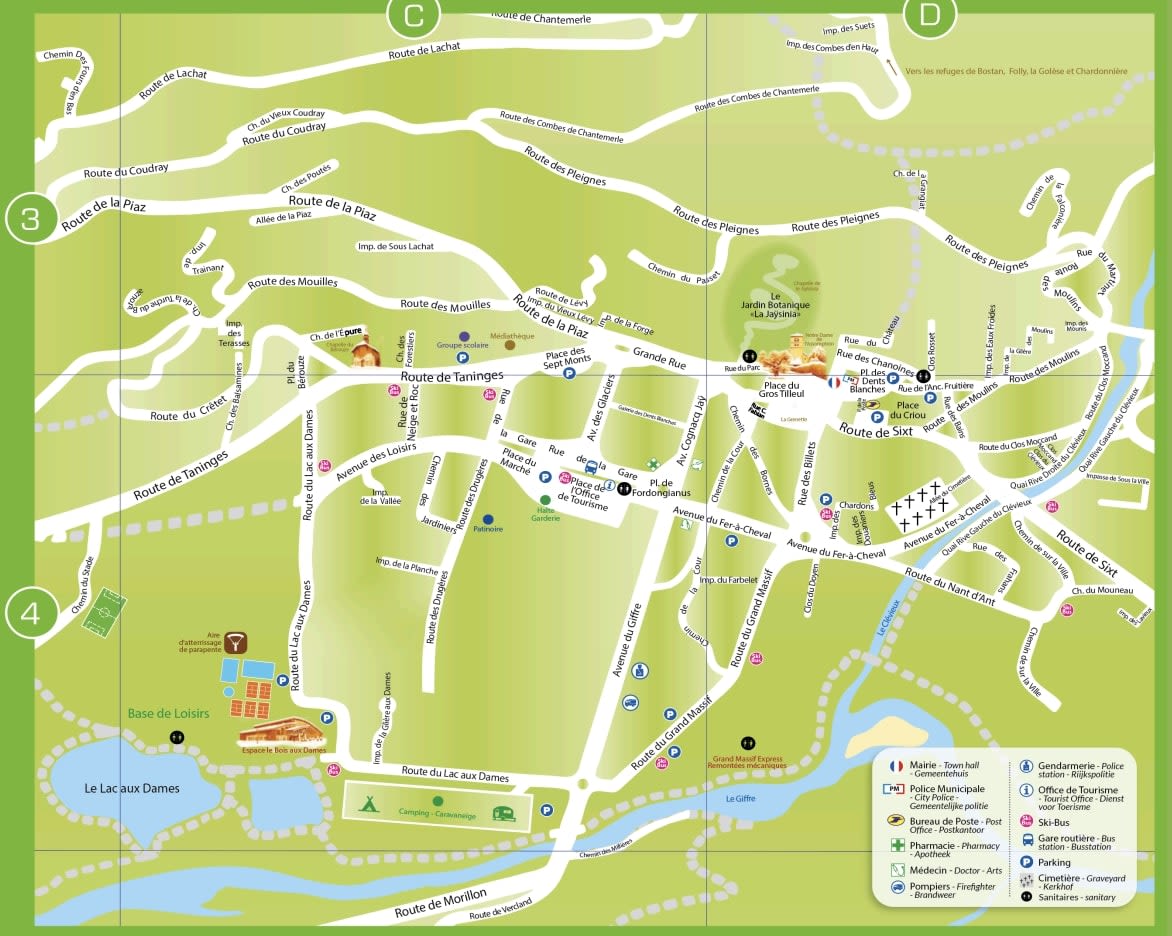 Samoëns map Samoëns map