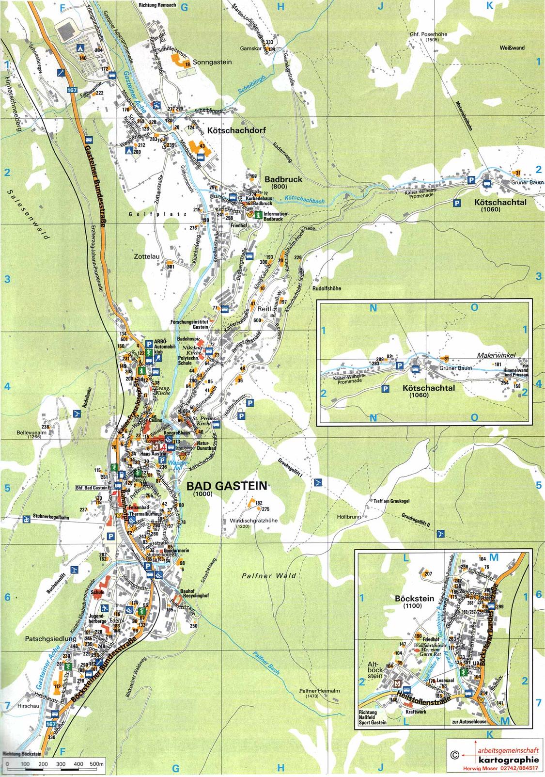 Bad Gastein map Bad Gastein map