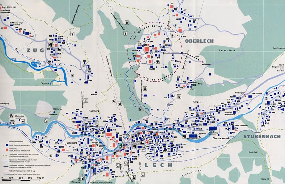 Lech Zürs map Lech Zürs map