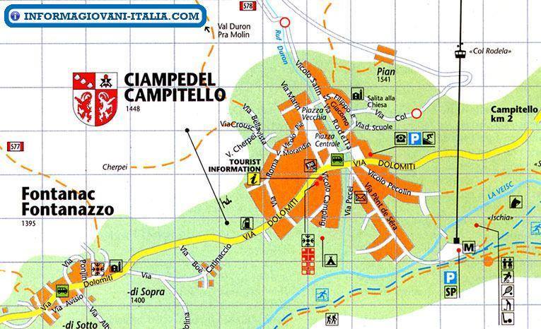 Campitello di Fassa map
