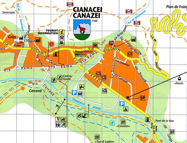 Canazei map