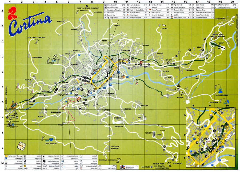 Cortina d'Ampezzo map
