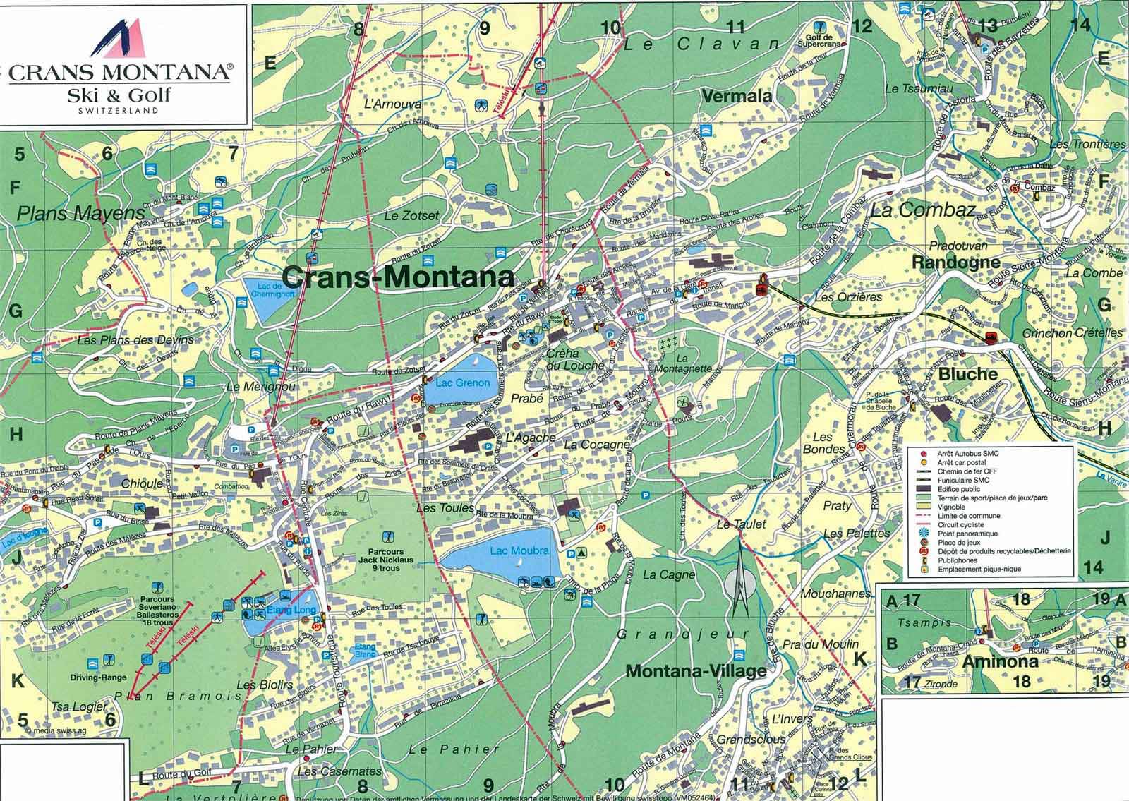 Crans-Montana map