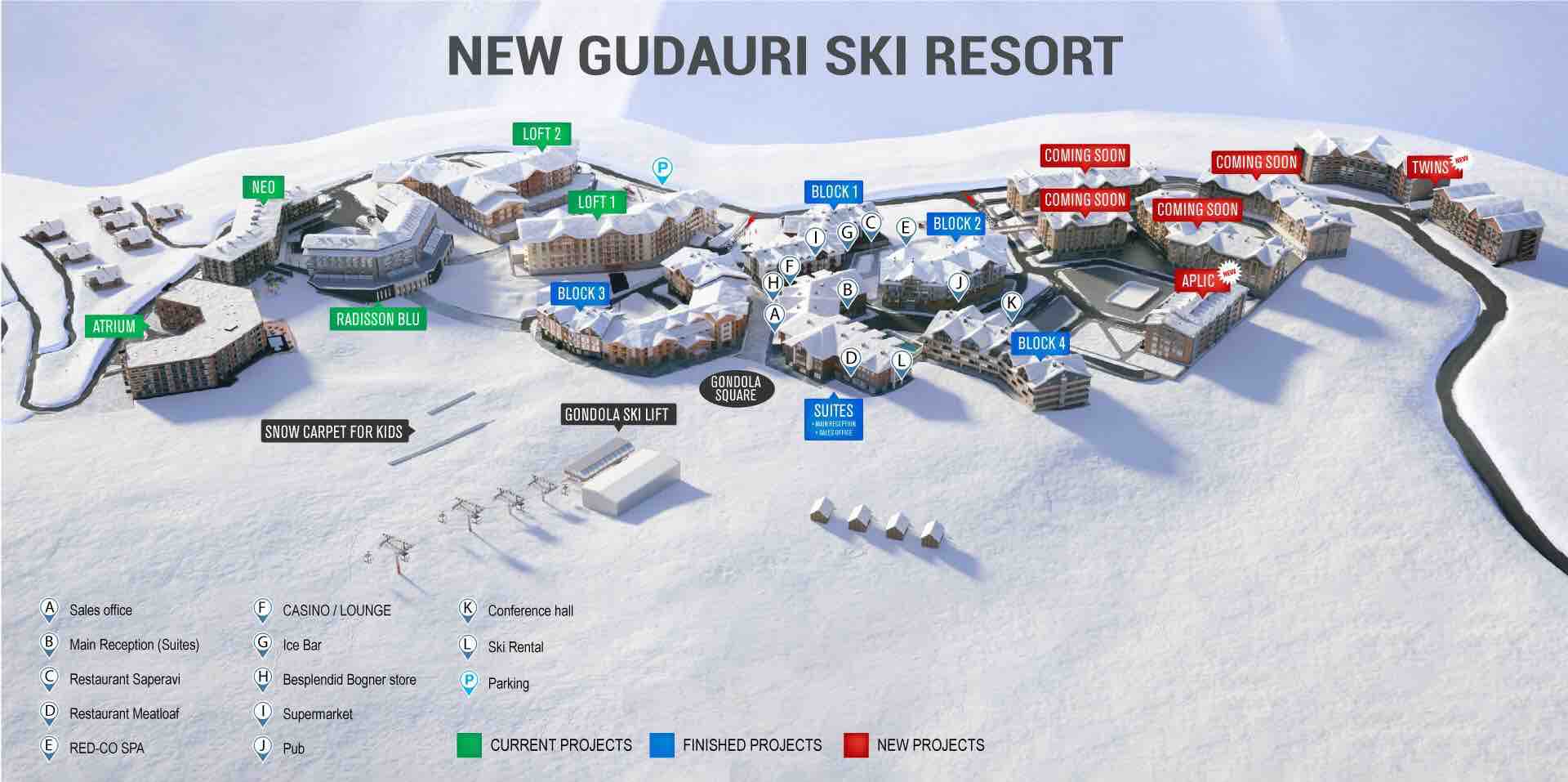 Gudauri map Gudauri map