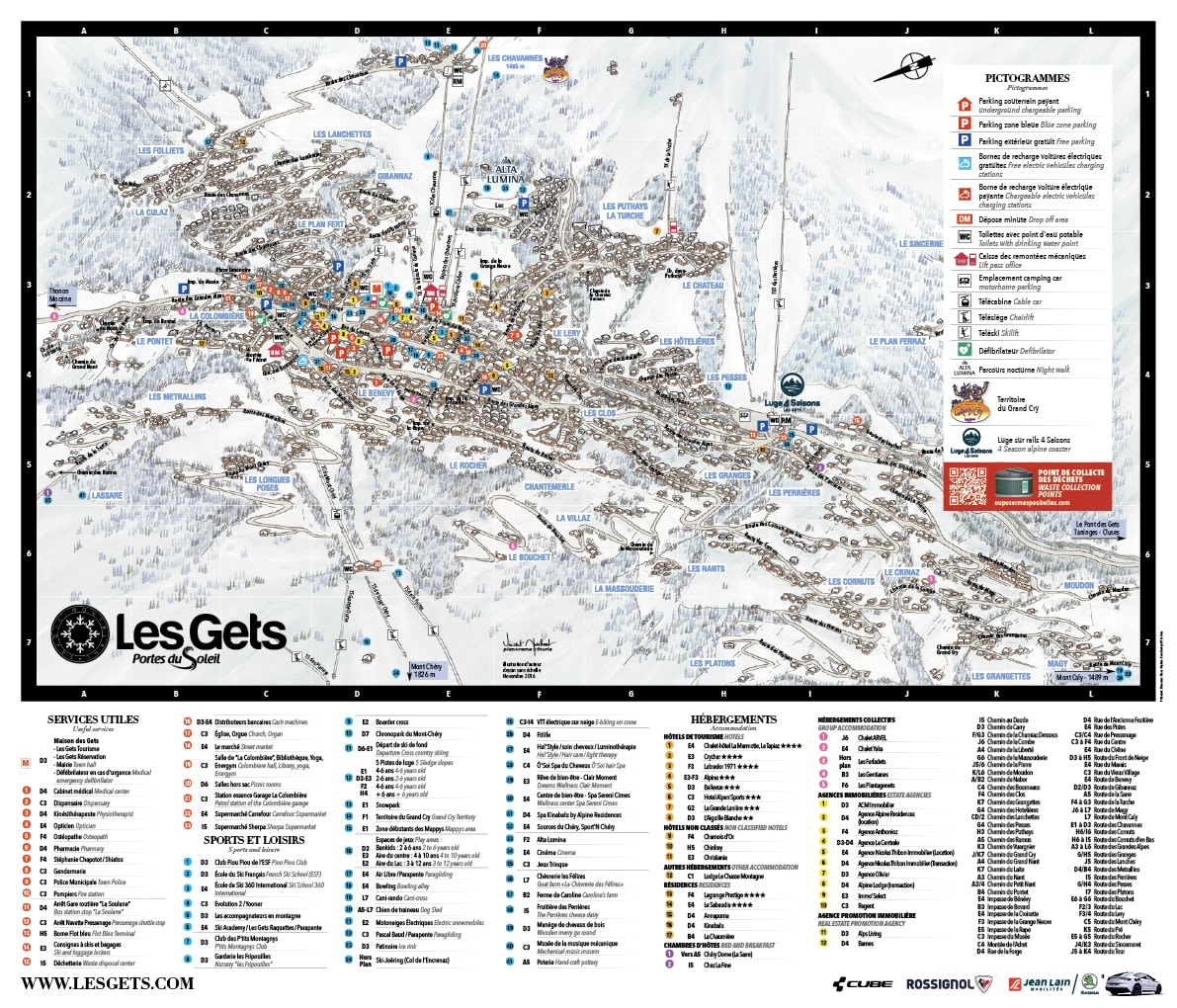 Les Gets map Les Gets map