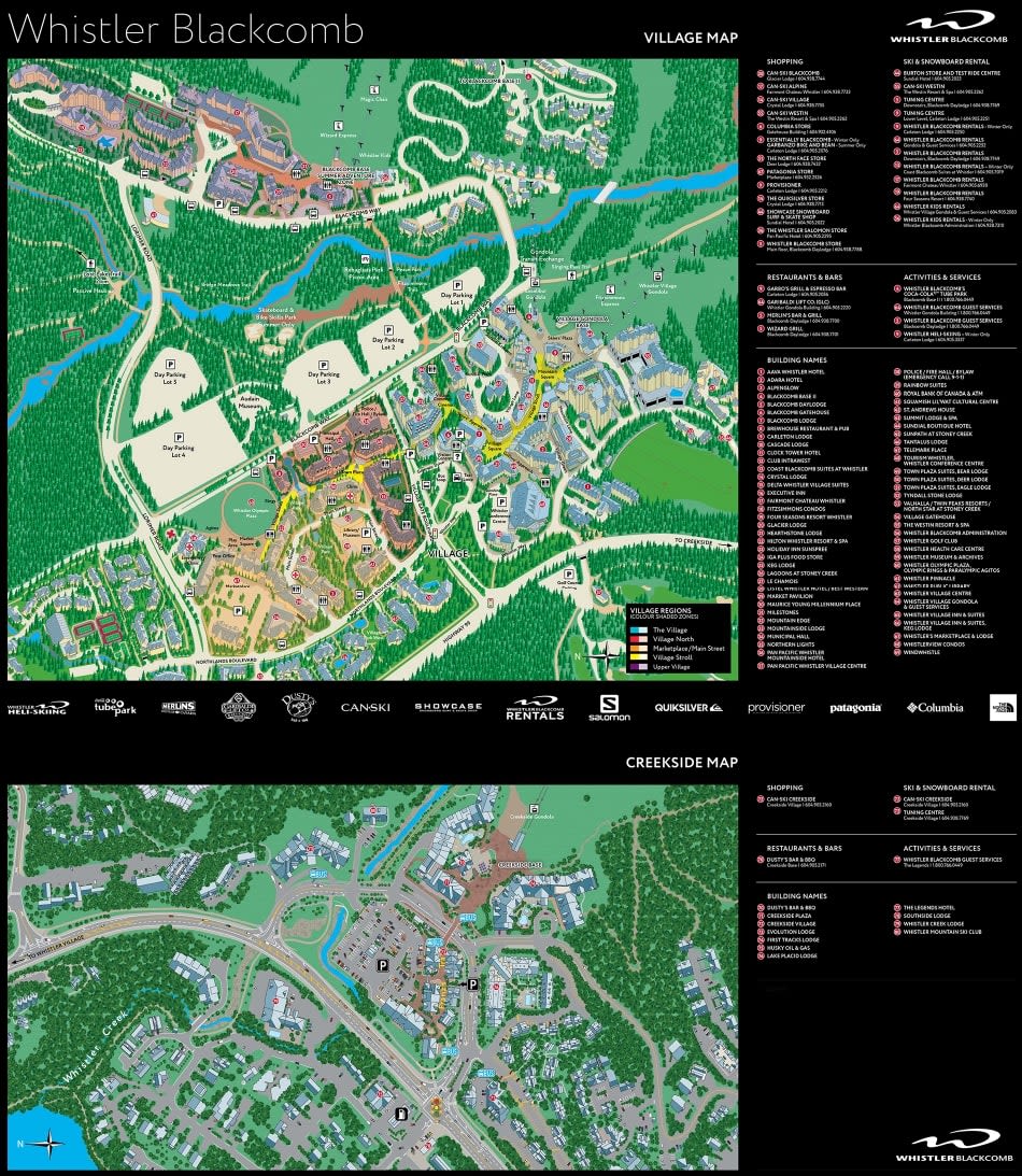Whistler Blackcomb map