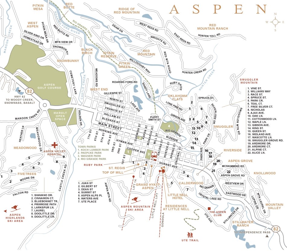 Aspen Snowmass map