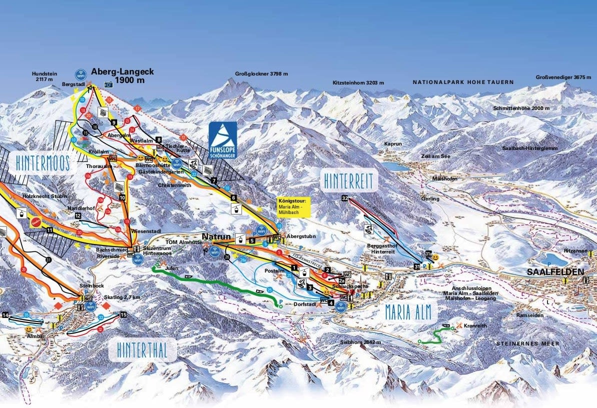 Maria Alm ski resort piste map