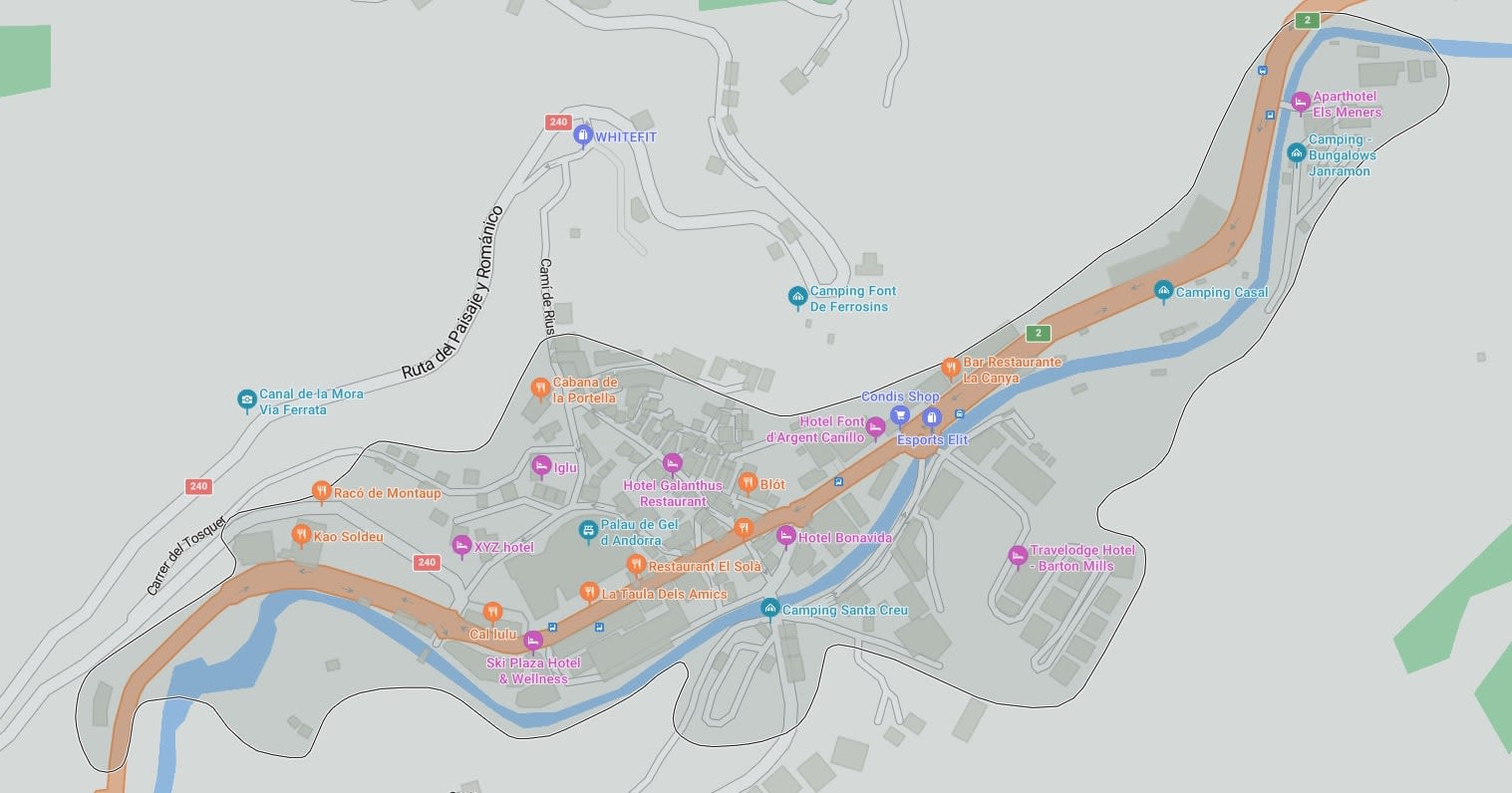 Canillo map Canillo map