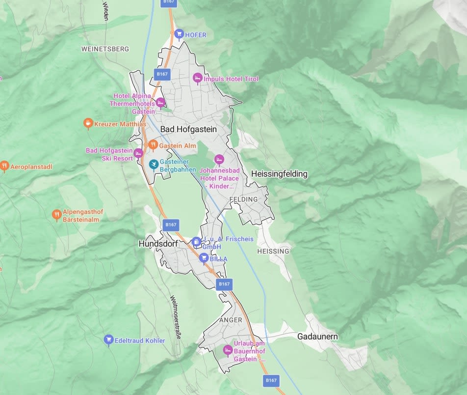 Bad Hofgastein map