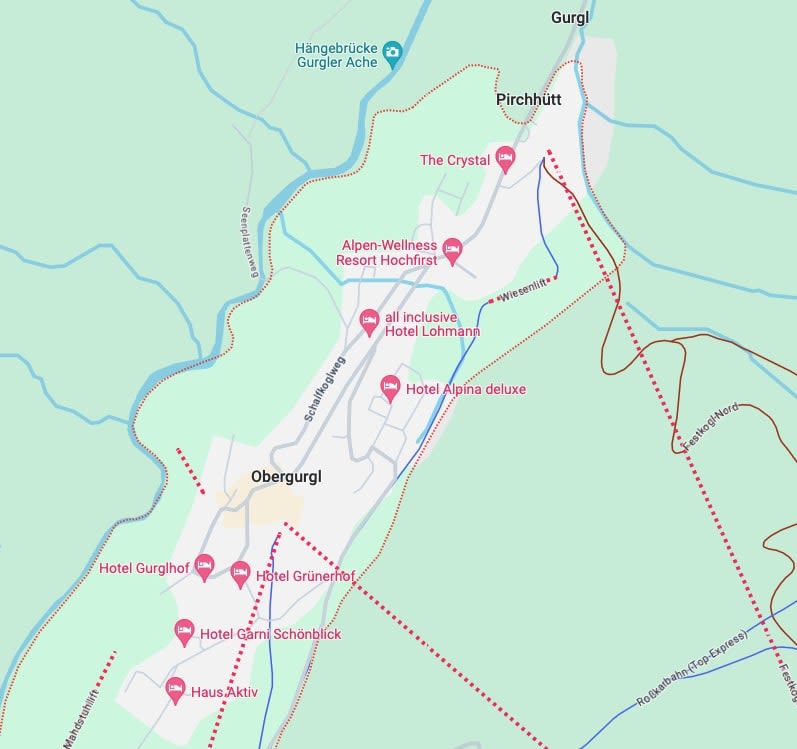 Obergurgl-Hochgurgl map Obergurgl-Hochgurgl map