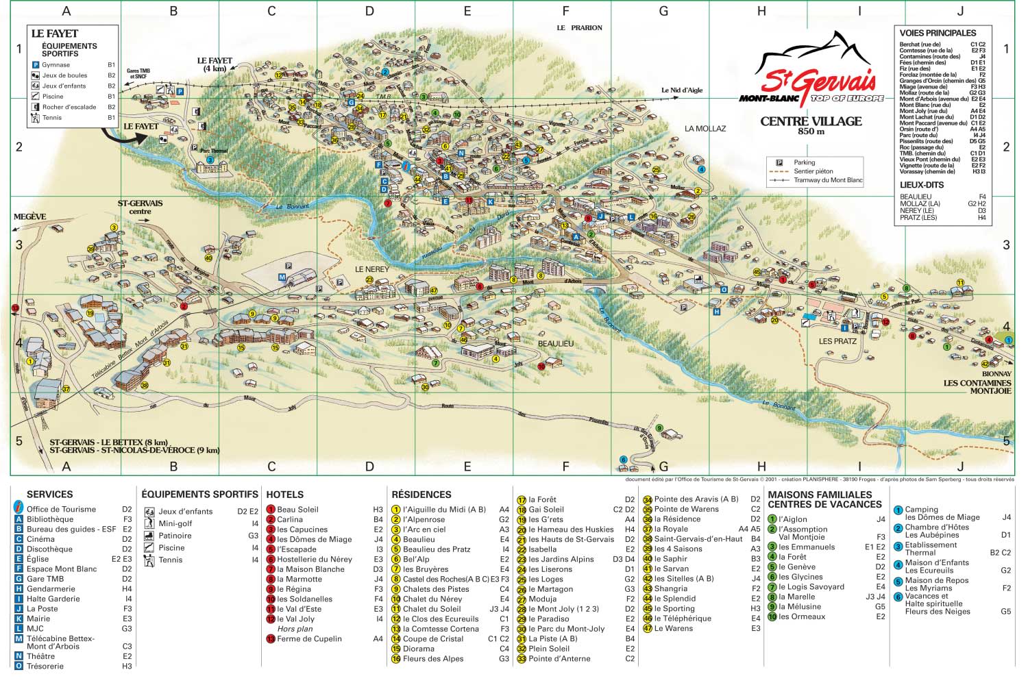 Saint Gervais Les Bains map