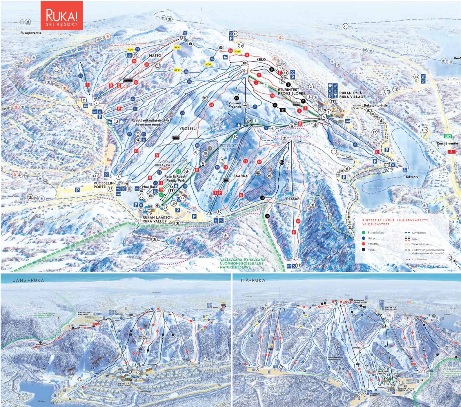 Ruka piste map