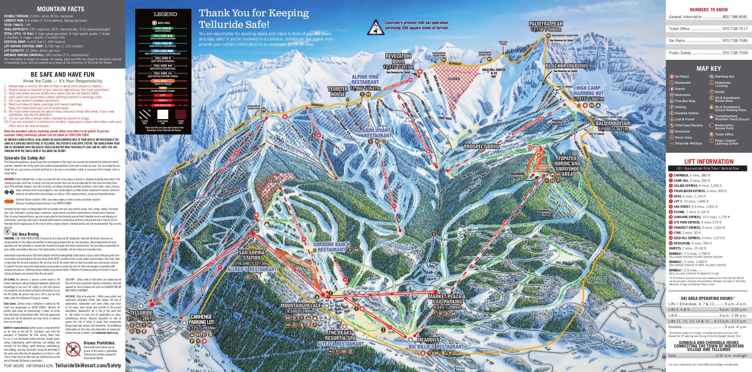 Telluride piste map