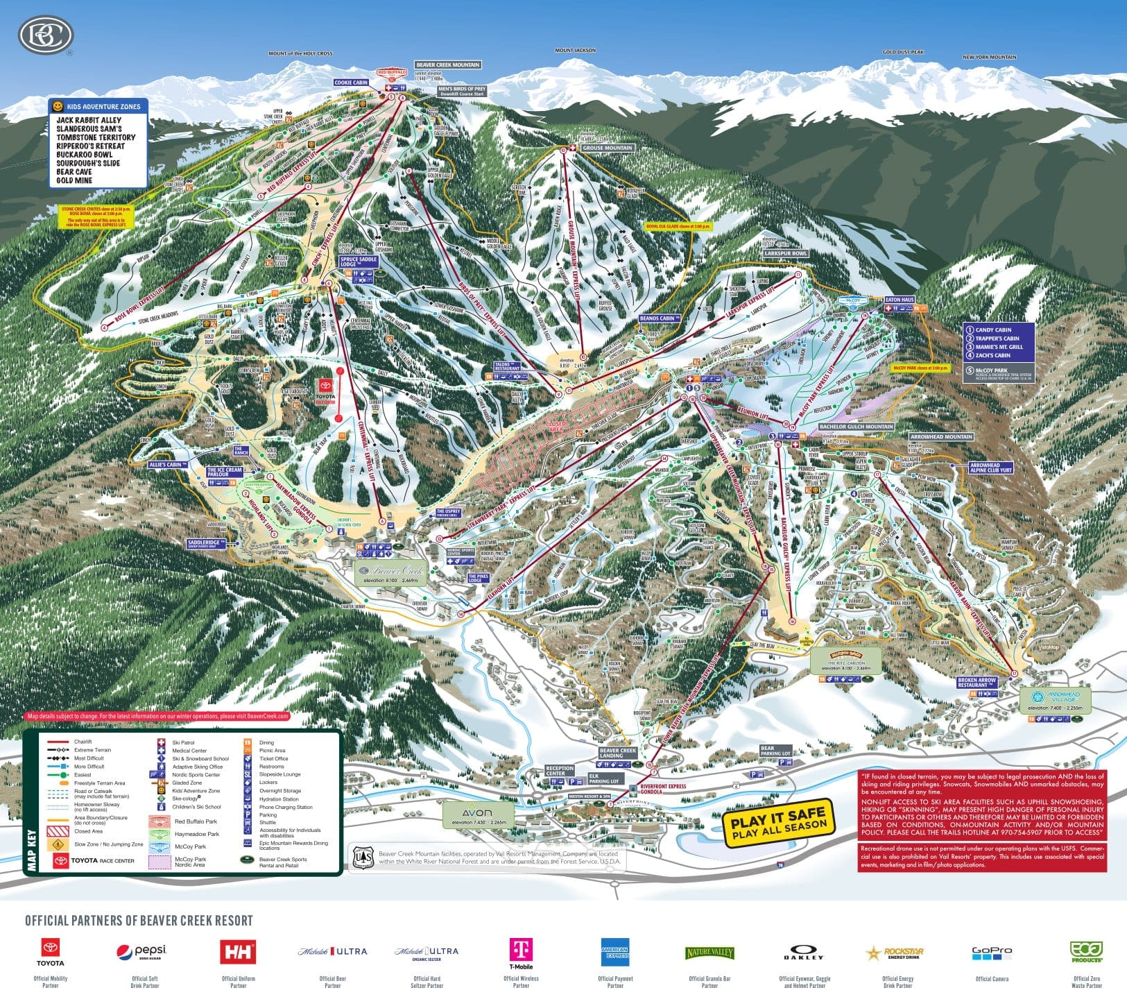 Beaver Creek piste map