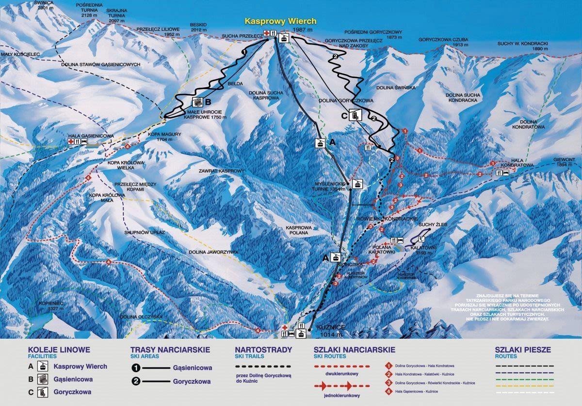 Zakopane piste map