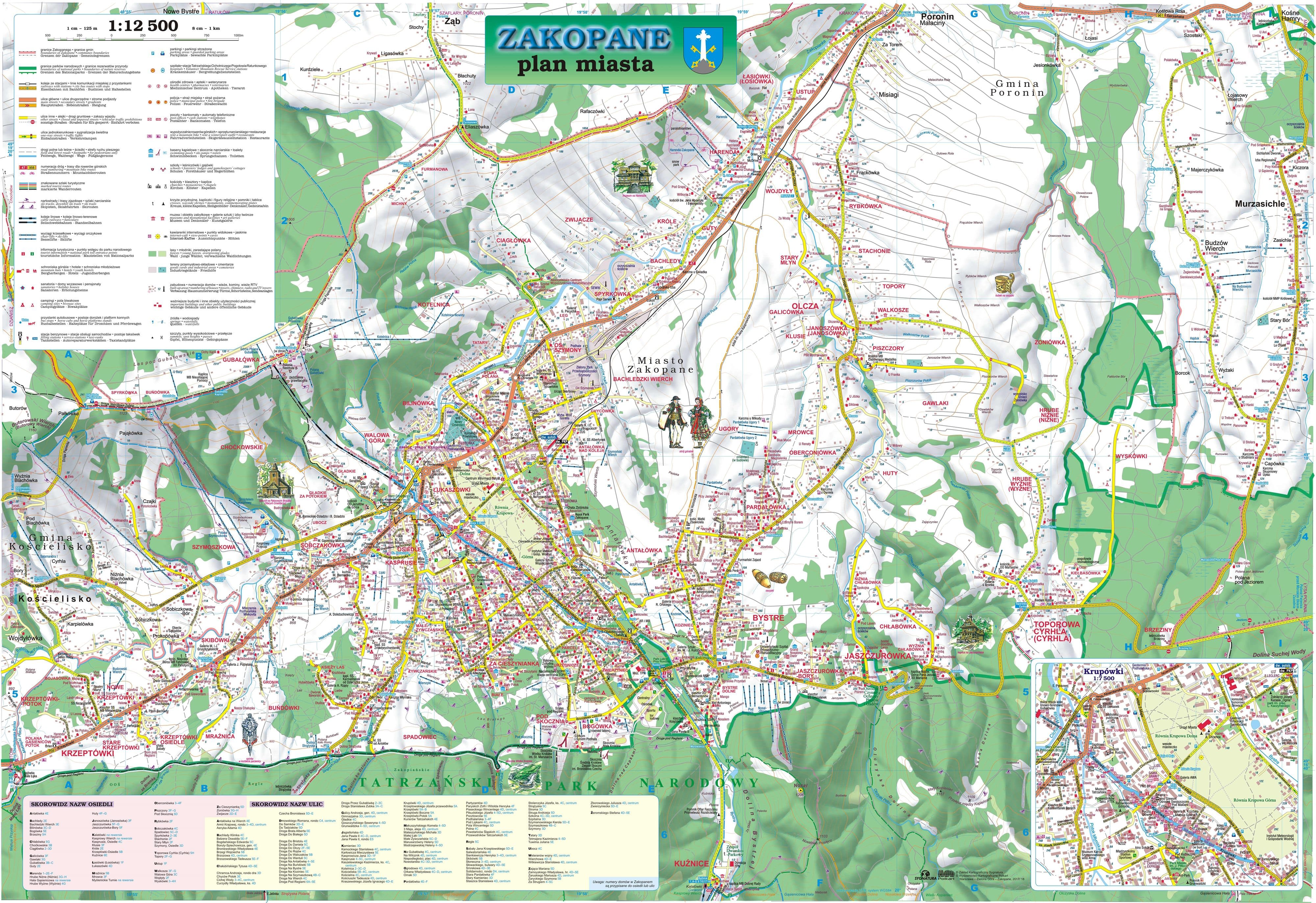 Zakopane map